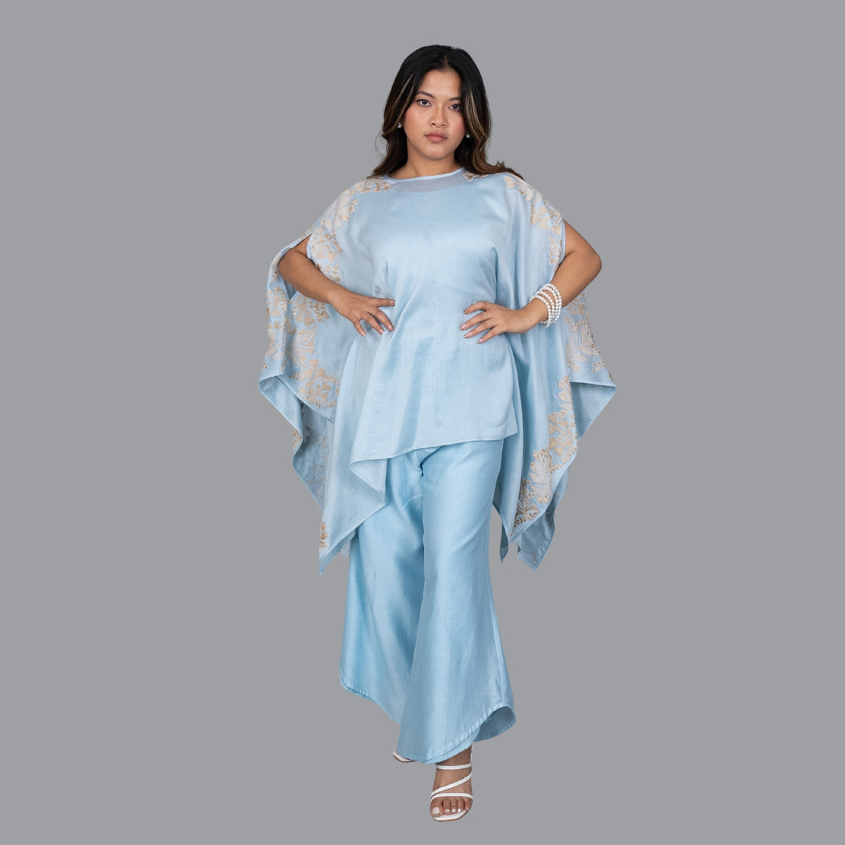 Azure Flow Kaftan Set