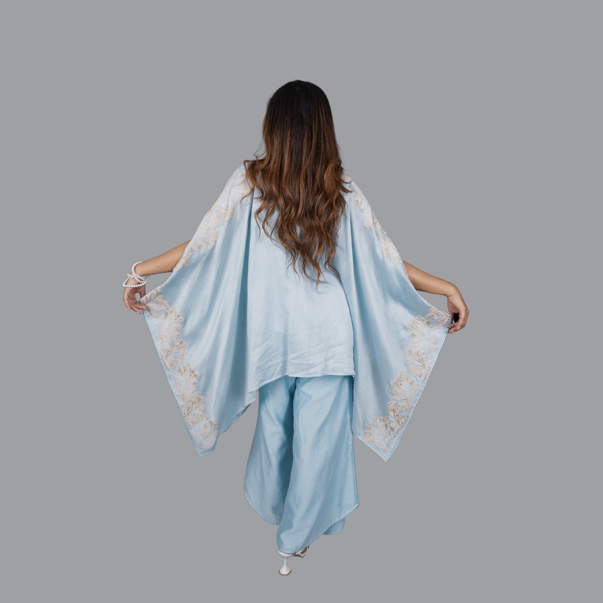Azure Flow Kaftan Set
