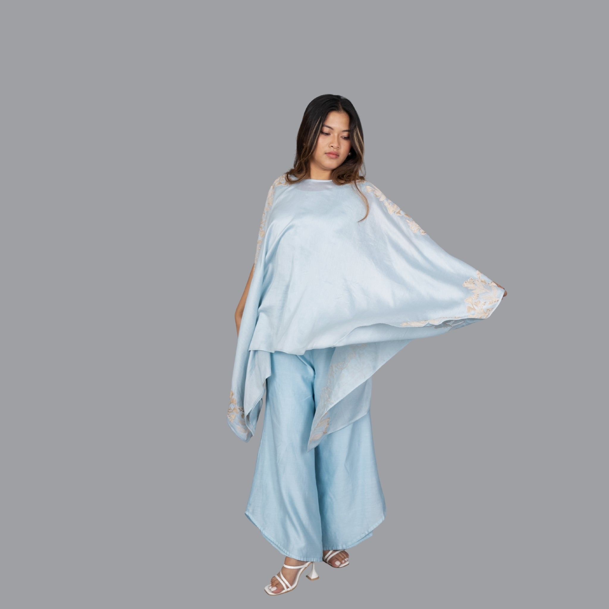 Azure Flow Kaftan Set