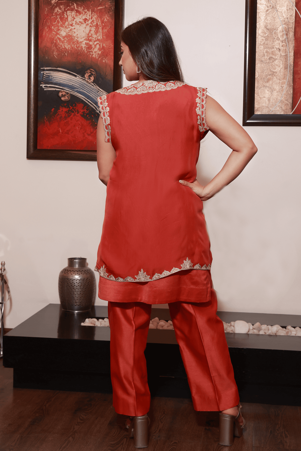 Crimson Bloom Co-ord Set