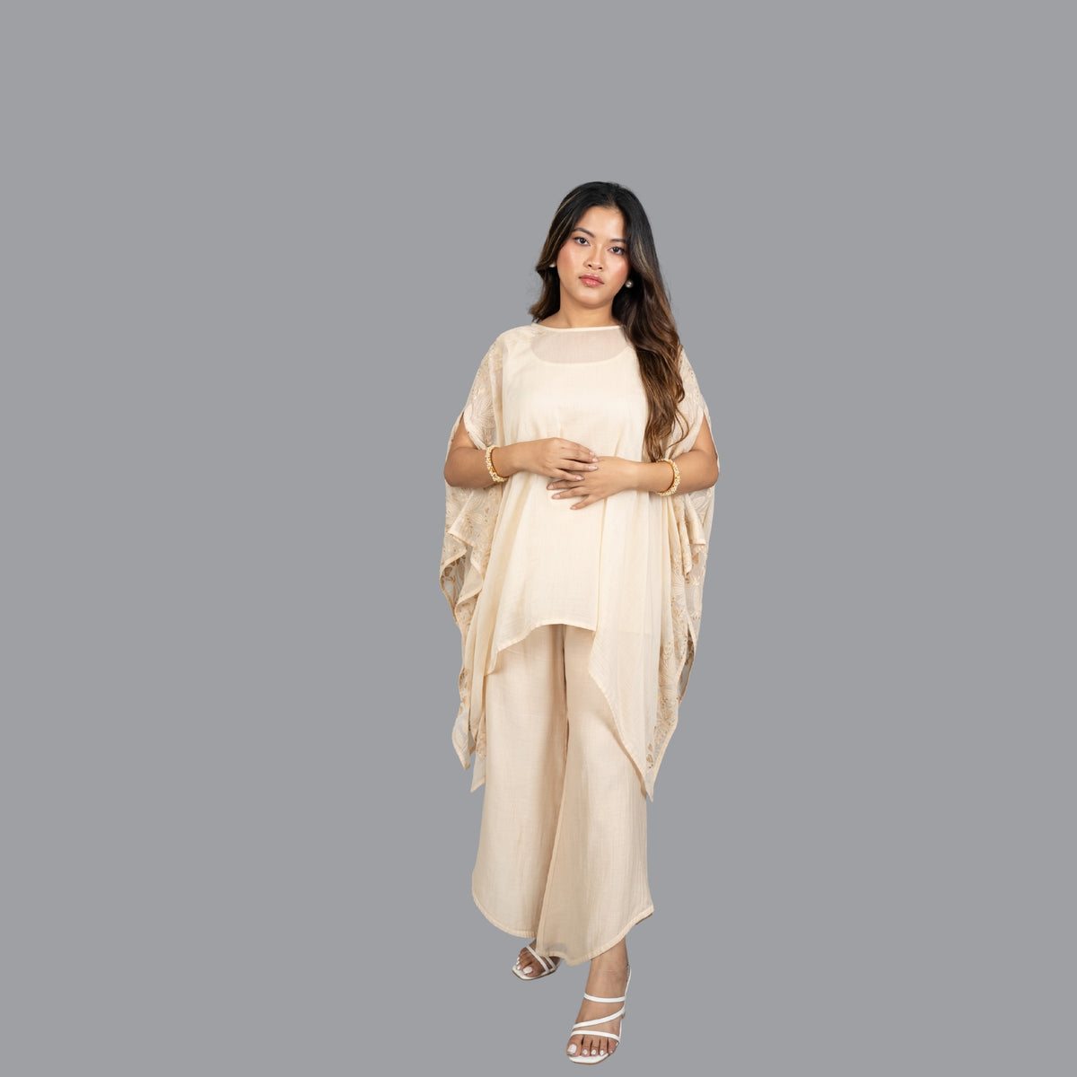 Ivory Whisper Cape Set