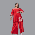 Ruby Vine Embroidered Set