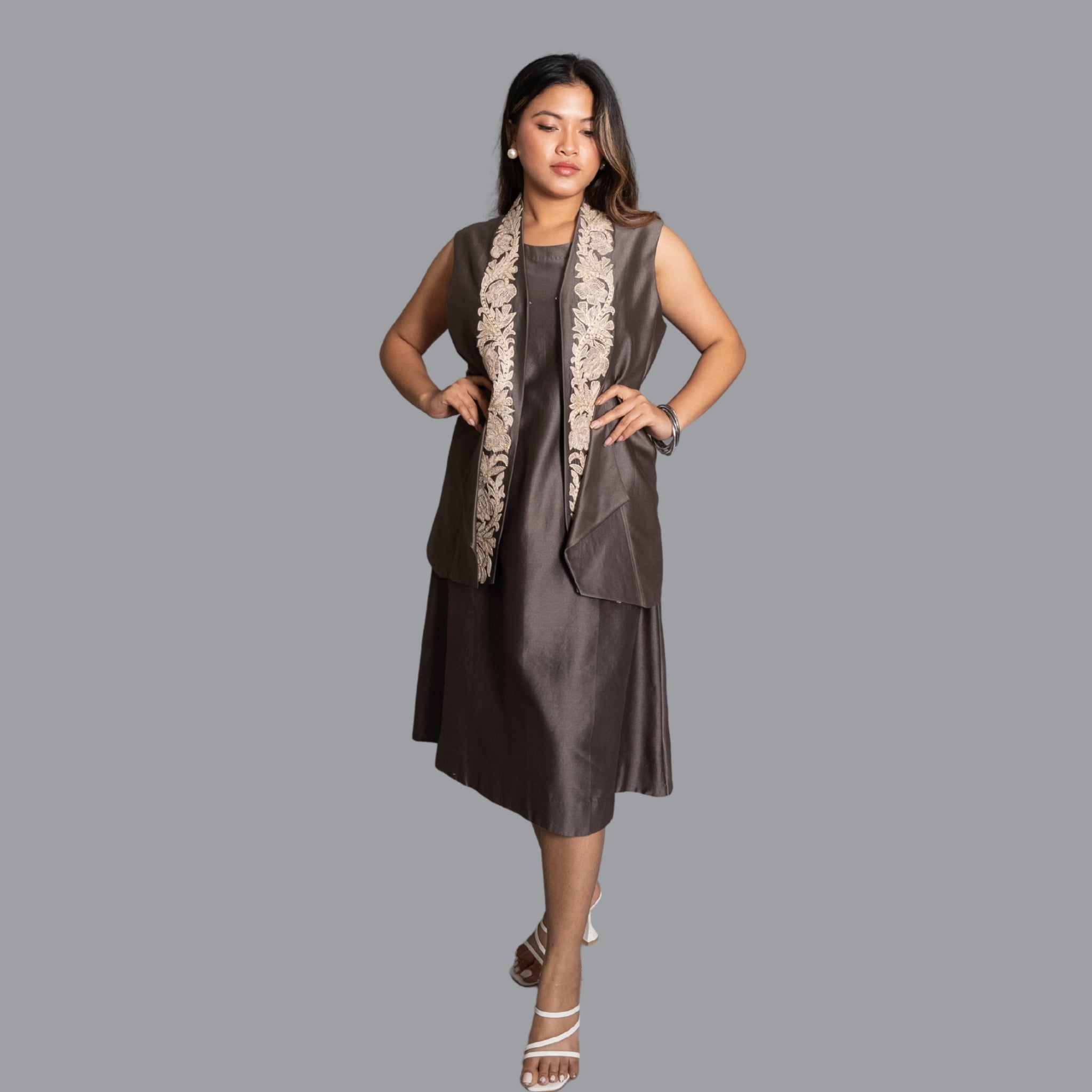 Elira Noir Jacket Dress