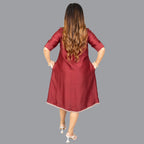 Crimson Bloom Couture Dress