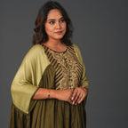 Olive Regal Cape Set
