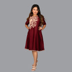 Crimson Bloom Couture Dress