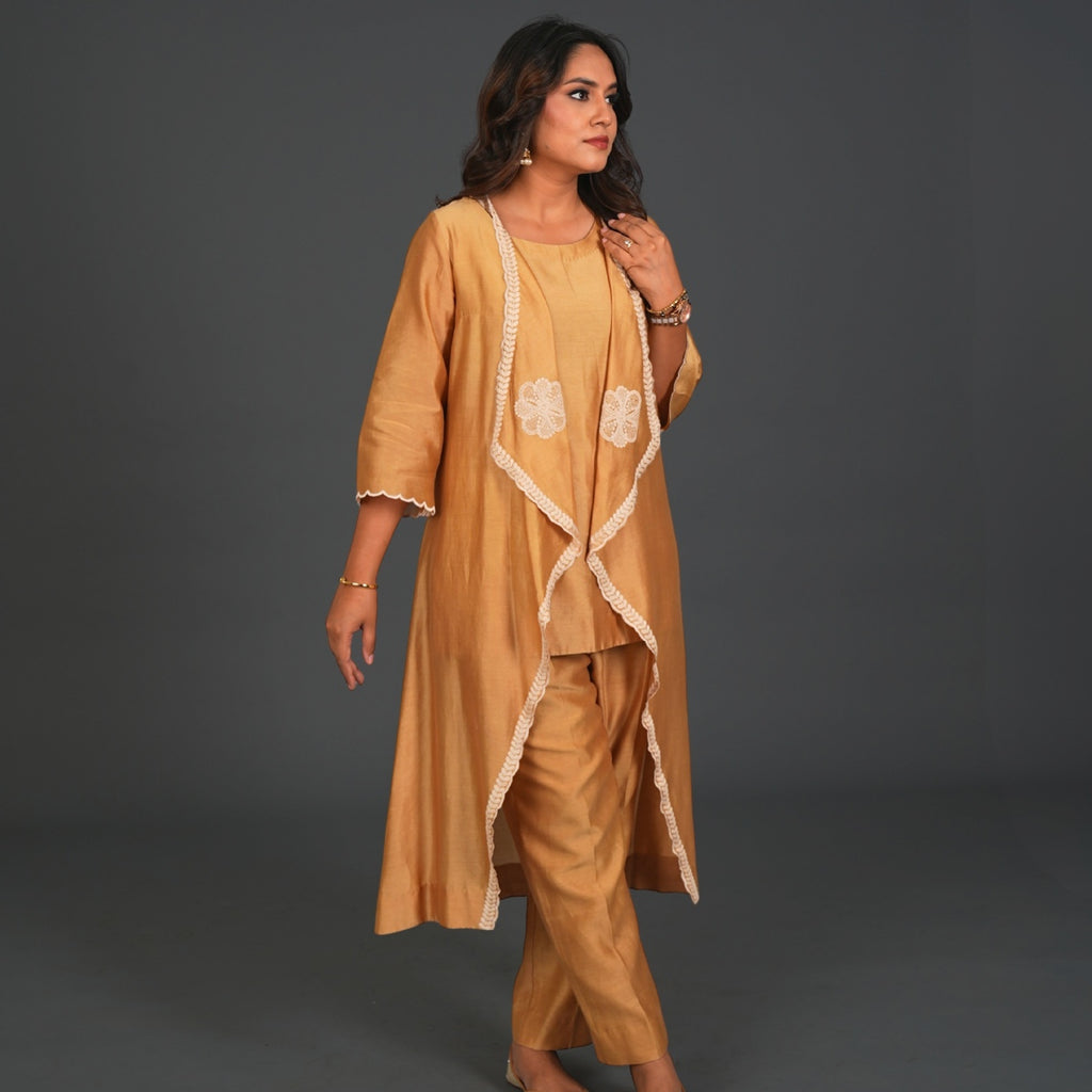 Golden 3 pc jacket set