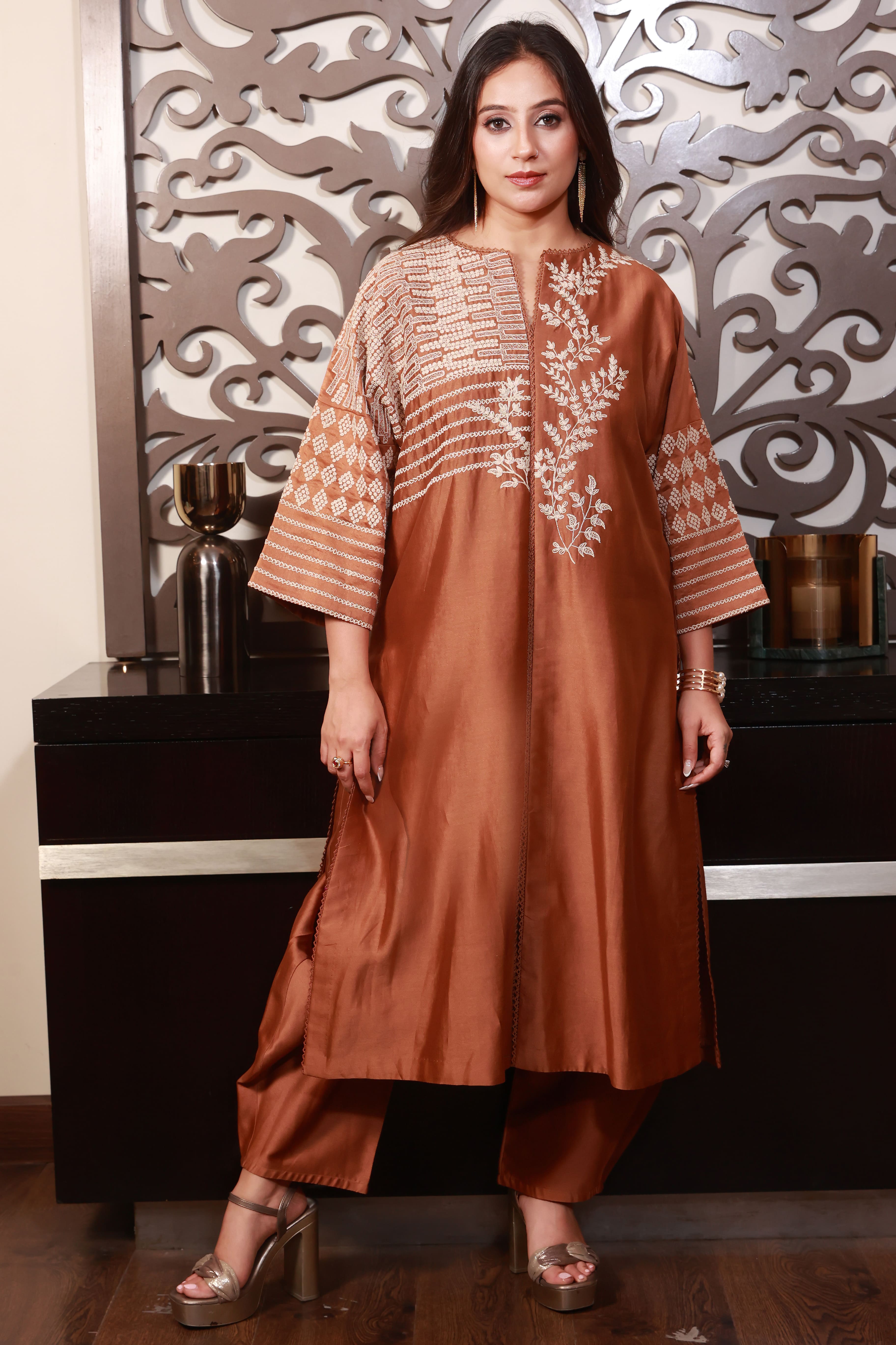 Amber Aura Mocha 2 Pieces Outfit