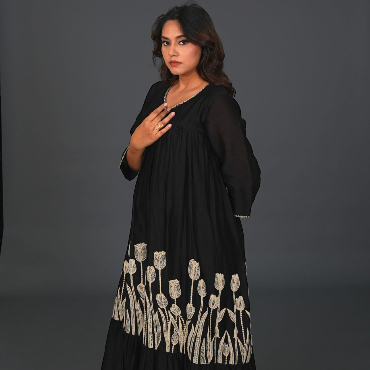 Midnight Tulip Couture Dress