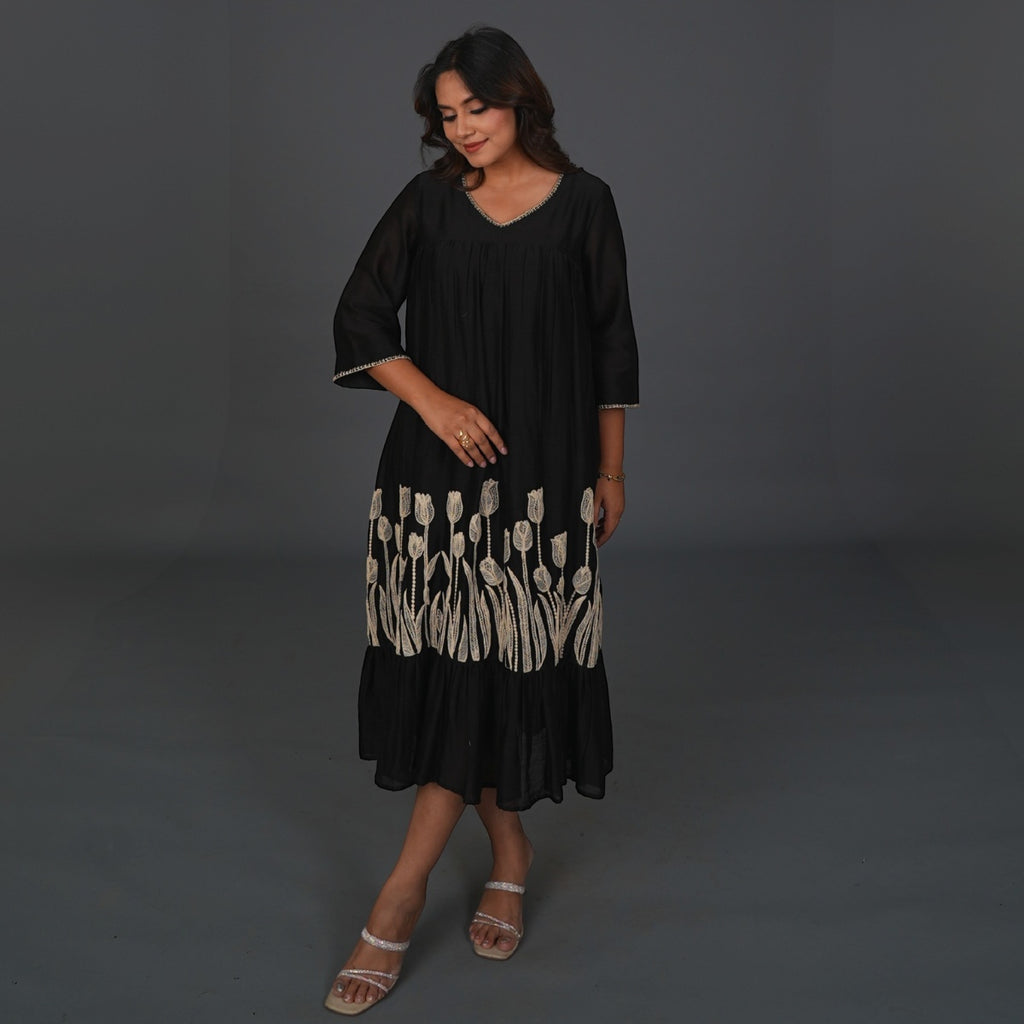 Midnight Tulip Couture Dress