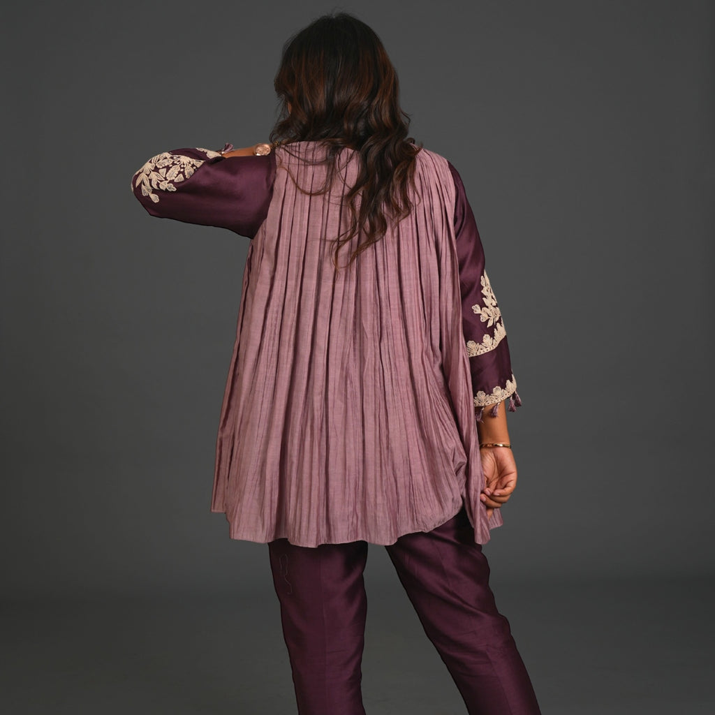 Plum Grace Pleated Ensemble