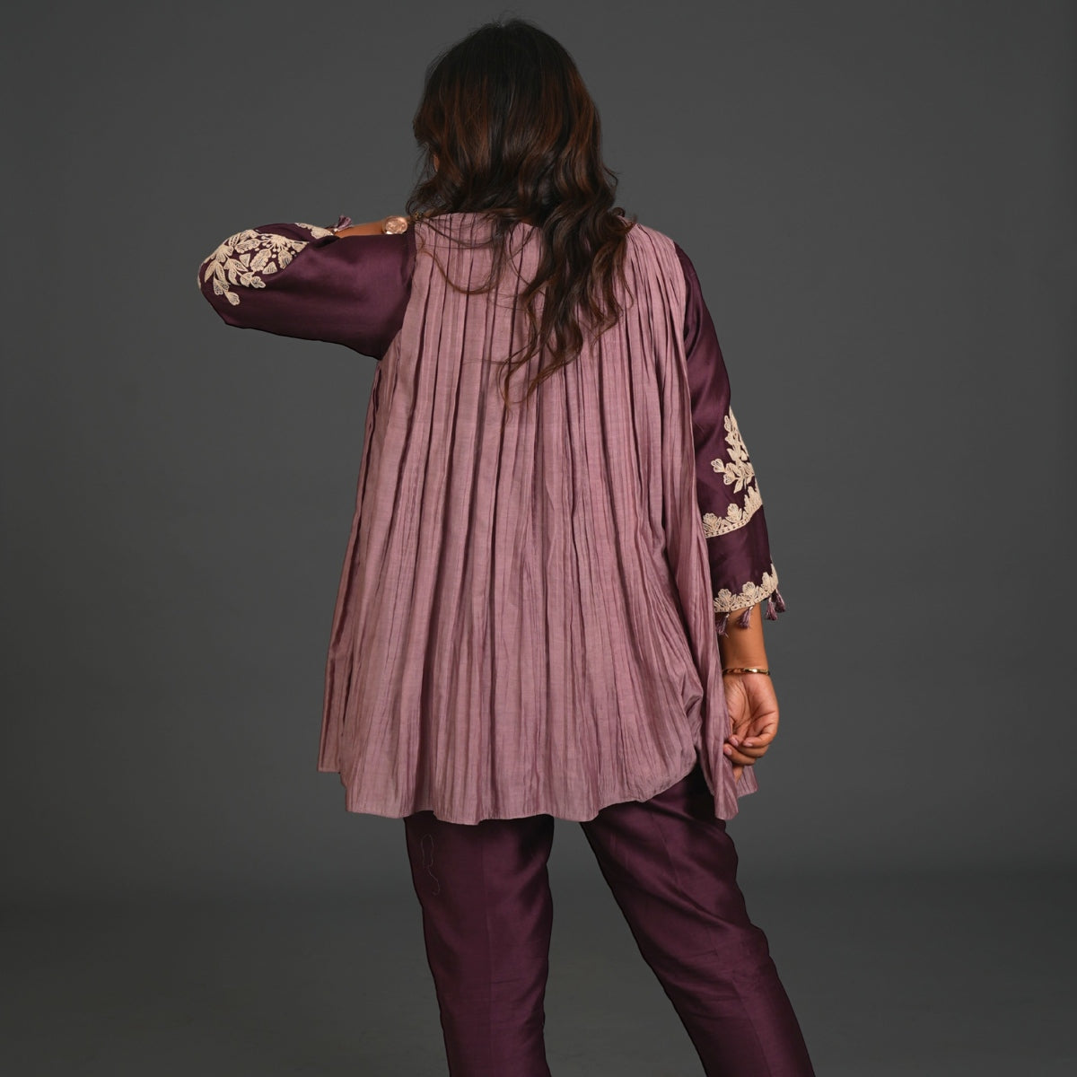 Plum Grace Pleated Ensemble